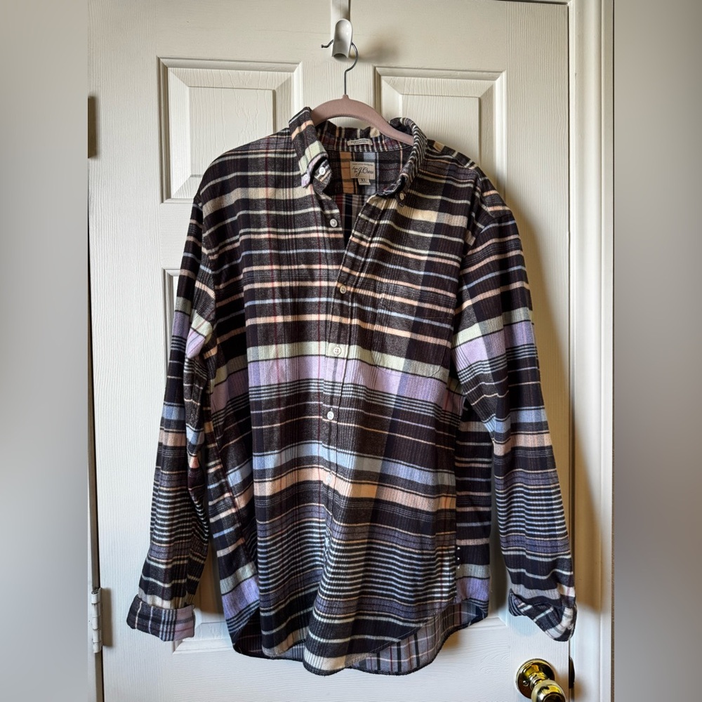 J. Crew Multicolor Striped Casual Button-Down Shirt - Brown Base - Picture 7 of 8